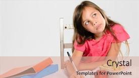  Presentation with healthy school lunch - Audience pleasing slide set consisting of box thinking - hardworking school girl thinks backdrop and a coral colored foreground