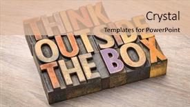  Presentation with thinking outside box - PPT layouts featuring lateral thinking - think outside the box concept background and a lemonade colored foreground