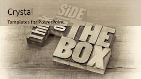  Presentation with thinking outside box - Amazing presentation design having lateral thinking - think outside the box backdrop and a coral colored foreground