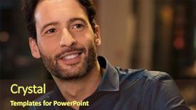  Presentation with bright future - Audience pleasing PPT theme consisting of thinking about his bright future backdrop and a tawny brown colored foreground