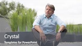  Presentation with shoes - PPT theme featuring thinking about his personal life background and a gray colored foreground