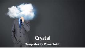  Presentation with thinking minds - Presentation theme enhanced with thinking businessman against grey background background and a dark gray colored foreground