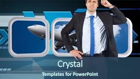  Presentation with technical - PPT theme enhanced with thinking businessman scratching head against arrows on technical background background and a ocean colored foreground