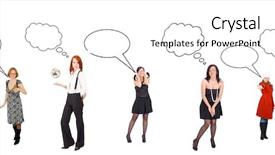  Presentation with business book tgemplate - Presentation theme having thinking like in comic book background and a white colored foreground