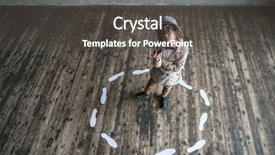  Presentation with detective - Slides featuring thinking little detective in studio background and a dark gray colored foreground