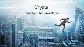  Presentation with career path - PPT theme with thinking of different career path background and a sky blue colored foreground