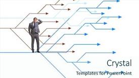  Presentation with career path - Presentation theme featuring thinking of different career path background and a sky blue colored foreground