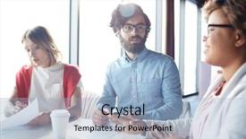  Presentation with project manager meeting - Amazing presentation design having thinking of idea at staff backdrop and a light blue colored foreground