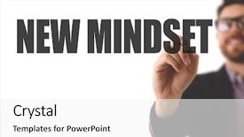  Presentation with mindset - Audience pleasing PPT theme consisting of thinking outside box - new mindset backdrop and a white colored foreground