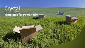  Presentation with thinking outside box - Presentation with thinking outside the box concept background and a teal colored foreground