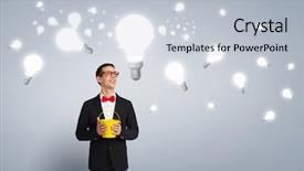  Presentation with thinking outside box - Slide deck enhanced with thinking outside the box background and a lemonade colored foreground