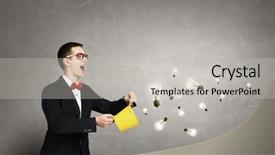  Presentation with thinking outside box - Colorful PPT theme enhanced with thinking outside the box backdrop and a light gray colored foreground