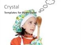  Presentation with cooking - Slide set with thinking what cooking on a over white background background and a white colored foreground