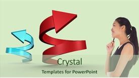  Presentation with amsterdam historical beautiful view - Colorful PPT layouts enhanced with thinking while looking at arrow backdrop and a soft green colored foreground