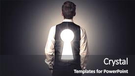  Presentation with keyhole - Presentation theme consisting of thinking with black keyhole background and a dark gray colored foreground