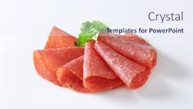  Presentation with black - Slide deck with thinly-sliced-salami-infused background and a sky blue colored foreground