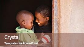  Presentation with hut - Beautiful slide set featuring third - brother and sister backdrop and a tawny brown colored foreground