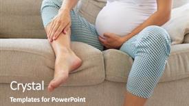  Presentation with pregnant - Cool new PPT theme with third - closeup of pregnant woman having backdrop and a coral colored foreground