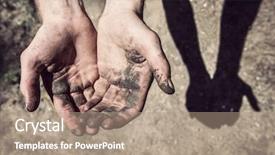  Presentation with fingers - Colorful slides enhanced with third - working hands focus on fingers backdrop and a coral colored foreground