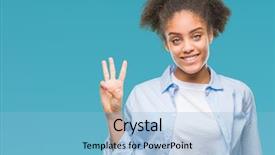  Presentation with afro - Amazing presentation design having third - young afro american woman backdrop and a light blue colored foreground