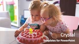  Presentation with birthday boy - Slide deck having third birthday of boy background and a tawny brown colored foreground