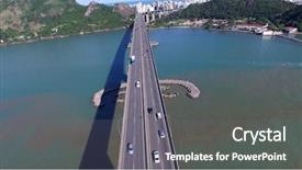  Presentation with third - Presentation theme consisting of third bridge in vitoria espirito background and a gray colored foreground