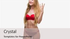  Presentation with sexy santa woman red - Amazing slide deck having third eye - blonde teenager woman wearing red backdrop and a  colored foreground