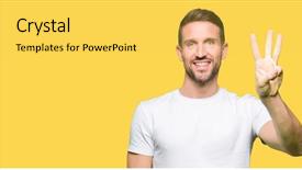  Presentation with young man wearing a hat - Presentation theme enhanced with third eye - handsome man wearing casual white background and a yellow colored foreground