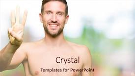  Presentation with guy nude chest - Amazing slide set having third eye - handsome shirtless man showing nude backdrop and a lemonade colored foreground