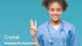  Presentation with afro - Beautiful slide set featuring third eye - young afro american doctor woman backdrop and a light blue colored foreground