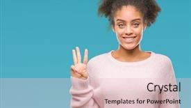  Presentation with third - PPT theme having third eye - young afro american woman wearing background and a lemonade colored foreground