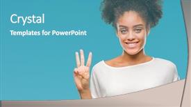  Presentation with sun rising over north america - PPT theme with third eye - young afro american woman background and a teal colored foreground