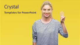  Presentation with beautiful sheet of cannabis marijuana - PPT layouts consisting of third eye - young beautiful blonde woman wearing background and a  colored foreground