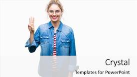  Presentation with beautiful 3d - Presentation theme consisting of third eye - young beautiful blonde woman wearing background and a  colored foreground