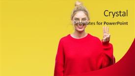  Presentation with number - Theme having third eye - young beautiful blonde woman wearing background and a  colored foreground