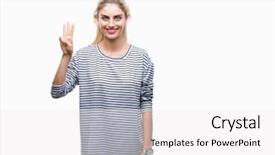  Presentation with number - Cool new theme with third eye - young beautiful blonde woman wearing backdrop and a white colored foreground