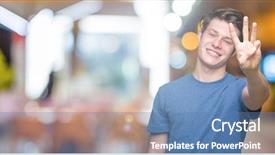  Presentation with young man wearing a hat - Theme enhanced with third eye - young handsome man wearing blue background and a  colored foreground