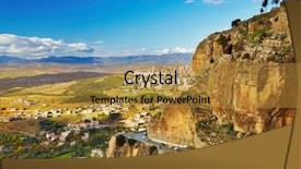  Presentation with constantine - Colorful theme enhanced with third largest city of algeria backdrop and a gold colored foreground