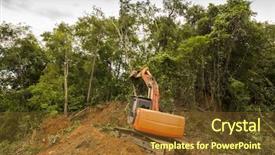  Presentation with tropical rainforest - Presentation theme enhanced with third world country - deforestation borneo tropical rainforest is background and a tawny brown colored foreground