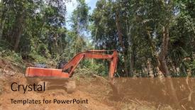 Presentation with tropical rainforest - Cool new PPT theme with third world country - deforestation borneo tropical rainforest is backdrop and a coral colored foreground