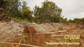  Presentation with problem world - Cool new presentation with third world country - logging deforestation environmental problem backdrop and a tawny brown colored foreground