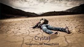  Presentation with lays - PPT theme enhanced with thirst - traveller lays on the dried background and a coral colored foreground