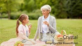  Presentation with summer drinking water - Audience pleasing theme consisting of thirsty - family leisure and people concept backdrop and a yellow colored foreground