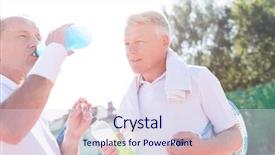  Presentation with court - Amazing slide deck having thirsty - mature man looking senior friend backdrop and a sky blue colored foreground