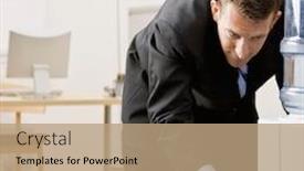  Presentation with water cup - Cool new presentation with filling cup from water cooler backdrop and a coral colored foreground