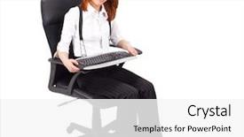  Presentation with men and women working in harmony - Slide deck having this gorgeous business women series background and a  colored foreground