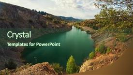  Presentation with copper mine - Colorful slide deck enhanced with this is a former copper backdrop and a ocean colored foreground