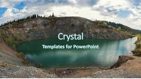  Presentation with copper mine - Slide deck featuring this is a former copper background and a ocean colored foreground