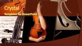  Presentation with love music - Cool new presentation theme with this is a violin themed backdrop and a tawny brown colored foreground