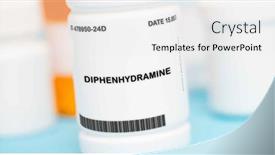  Presentation with tablet capsule - Presentation design with this-is-an-antihistamine-medication background and a white colored foreground